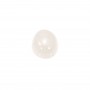 Cabochon jade blanc ovale 12x16mm x 1pc