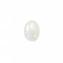 Cabochon jade blanc oval 7x9mm x 4pcs