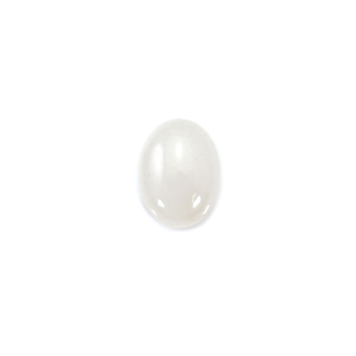 Cabochon jade blanc oval 4x6mm x 4pcs