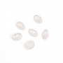 Cabochon Jade blanc, forme ovale 3x5mm x 4pcs