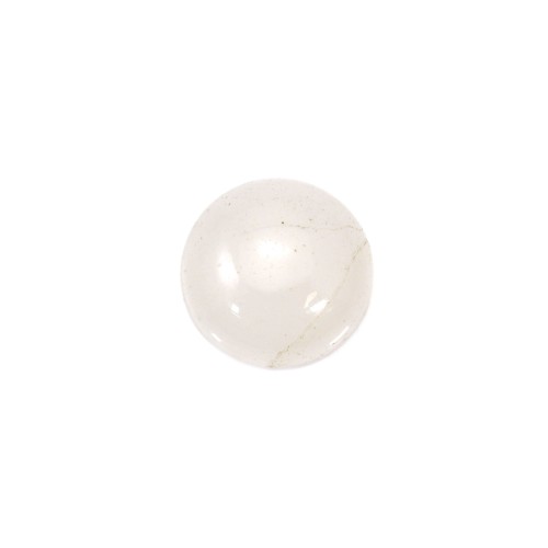Cabochon jade blanc rond 14mm x 1pc