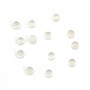 Cabochon jade blanc rond 3mm x 4pcs