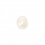 Cabochon jade blanc ovale 8x10mm x 4pcs