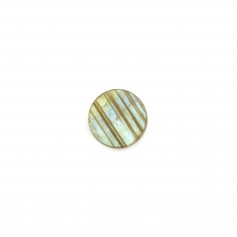 Cabochon labradorite, rond plat 10mm x 1pc