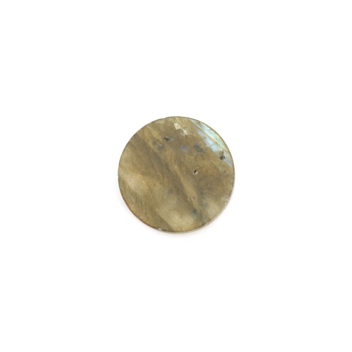 Cabochon Labradorite rond plat 10mm x 1pc