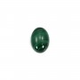Cabochon malachite ovale 8x10mm  x 1pc