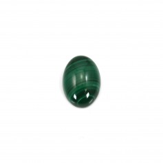 Cabochon malachite oval 6x8mm  x 2pc