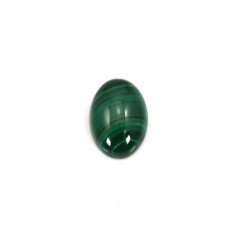 Cabochon malachite ovale 5x7mm  x 2pc