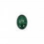 Cabochon malachite oval 5x7mm  x 2pc