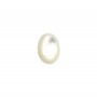 Cabochon ovale 7x9 mm Nacre Blanc x1pc