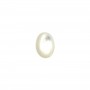 Cabochon ovale 6x8 mm Nacre Blanc x1pc
