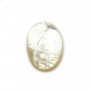 Cabochon ovale 15x20 mm Nacre Blanc x1pc