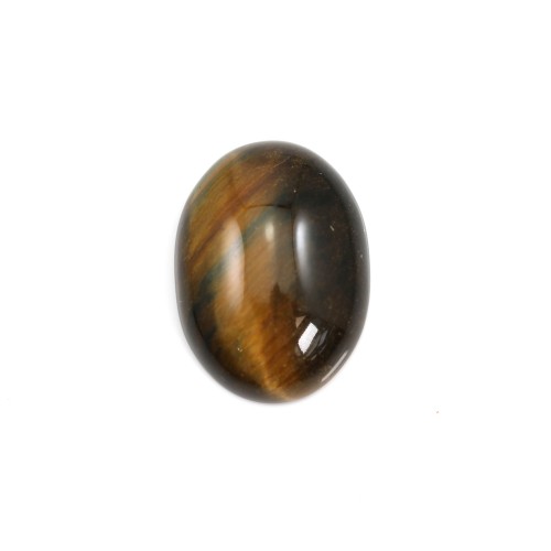 Cabochon oeil de tigre ovale 15x20mm x 1pc