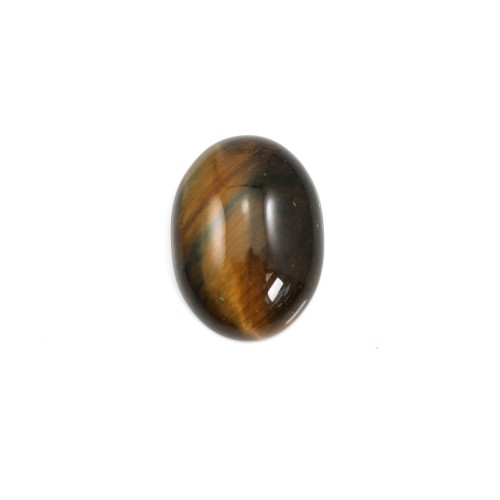 Cabochon oeil de tigre oval 13x18mm x 1pc