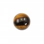 Cabochon l'oeil de tigre ronde plat 14mm x 1pc