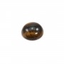 Cabochon l'oeil de tigre ronde plat 14mm x 1pc