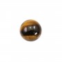 Cabochon Oeil de Tigre Rond-plat 12mm x 1pc