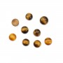 Cabochon Oeil de Tigre Rond-plat 6mm x 1pc