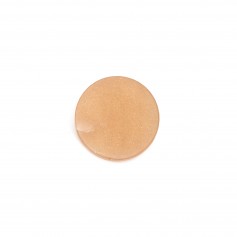 Cabochon de pierre de soleil, de forme ronde plate, 12mm x 1pc