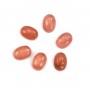Cabochon de rhodochrosite rose, de forme ovale, et de taille 5x7mm x 2pcs