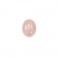 Cabochon Quartz Rose ovale 8x10mm x 5pcs