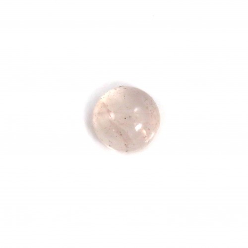 Cabochon Quartz Rose Rond-plat 4mm x 10pcs