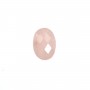 Cabochon quartz rose ovale facette 10x14mm x 1pc