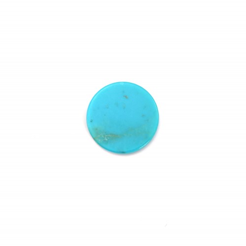 Cabochon Turquoise rond plate 8mm x1pc
