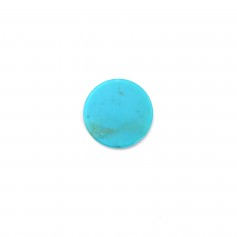 Cabochon Turquoise rond plate 8mm x1pc