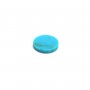 Cabochon Turquoise rond plate 8mm x1pc