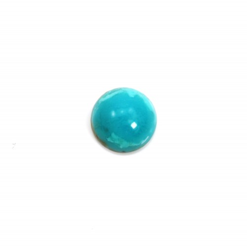 Cabochon turquoise de forme ronde 4mm x 1pc