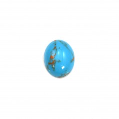 Cabochon turquoise reconstitué 8x10mm x 4pcs
