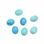 Cabochon turquoise reconstitué 8x10mm x 4pcs