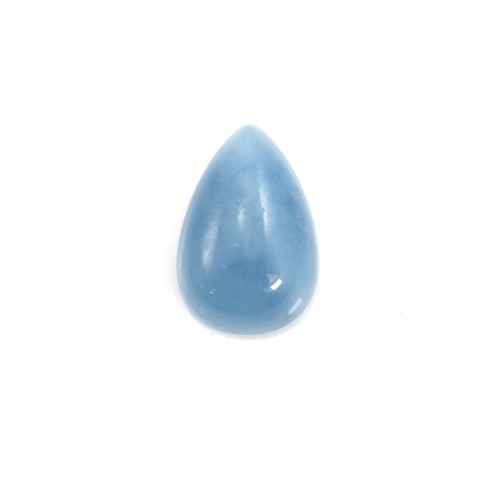Cabochon d'Aigue marine, de forme goutte, 6x9mm x 1pc