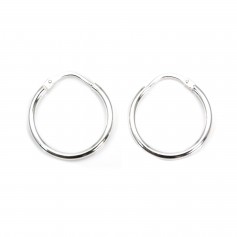 Créole fine 20mm Argent 925 x 2pcs