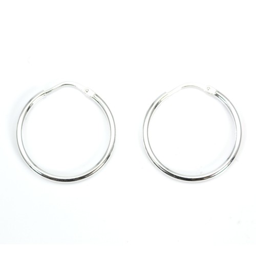 Creola fine 23 mm Argento 925 x 2 pz