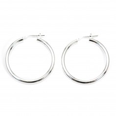 Creole 35mm Silber 925 x 2pcs