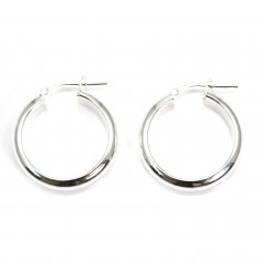 Creolo mezzo tondo grande 25mm Argento 925 x 2pz