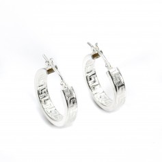 Griechische Kreole 20mm Silber 925 x 2pcs