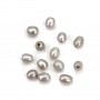 Perle de culture d'eau douce, gris , olive, 4-4.5mm x 2pcs