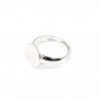 Monture de bague réglable support rond de 12mm en argent 925 x 1pc