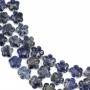 Sodalite bleu, en forme de fleur, 15mm x 42cm