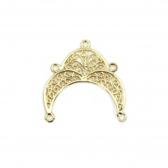 Intercalaires Plaqué par "flash" or sur laiton 23x23.5mm x1pc