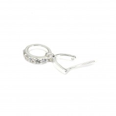 Clip per ciondolo in strass argento 925 16mm x 1pc