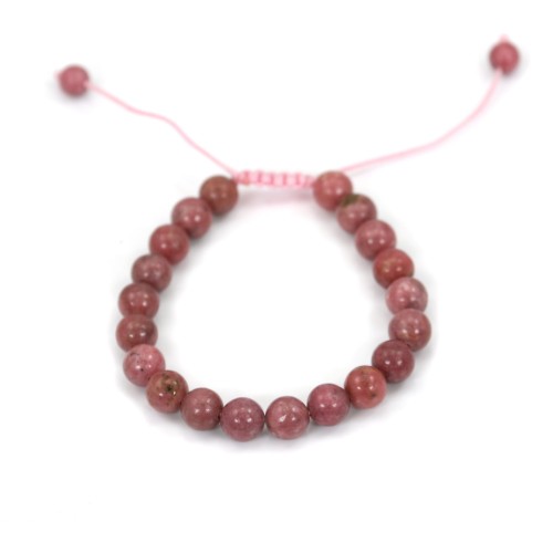 Bracelet Rhodonite Boule 8mm x 1pc