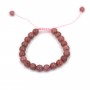 Bracelet Rhodonite Boule 8mm x 1pc