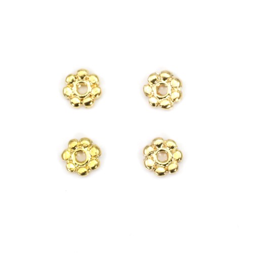 Intercalaire rondelle doré sur laiton 5mm x 15pcs