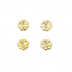 Intercalaire rondelle doré à l'or fin sur laiton 5mm x 15pcs