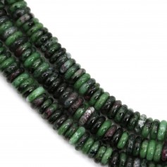 Rubin Zoisite Rondell Heishi 2x6mm x 39cm
