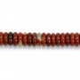 Jaspe rouge rondelle Heishi 2x6mm x 40cm